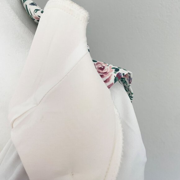 R.J. Stevens Vintage 80s Floral Cottagecore Secretary Dress With Puff Sleeves - Picture 7 of 10